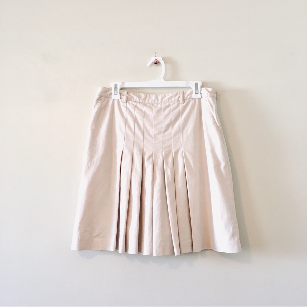 Escada Golf Cream blush Pleated mini tennis skirt preppy 40, Medium M